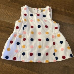 Osh Kosh polka dot sleeveless blouse